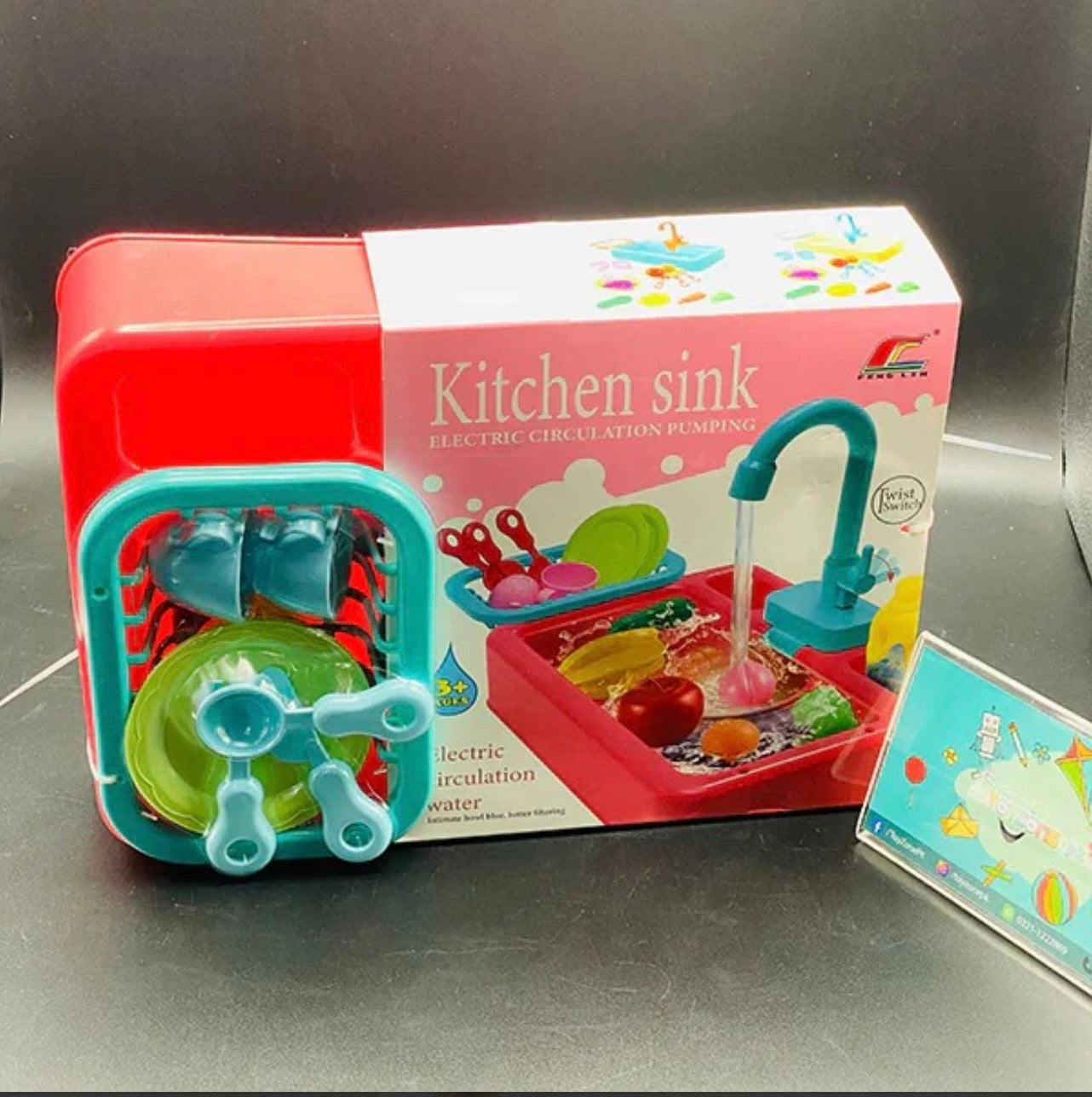 Electric Dishwasher Sink Kitchen Set-Pink