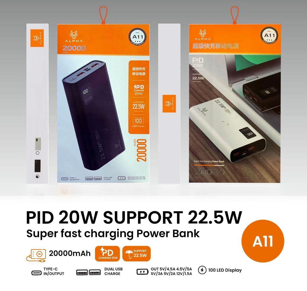 Alpha Power Bank – 20W PD & 22.5W Super Fast Charging