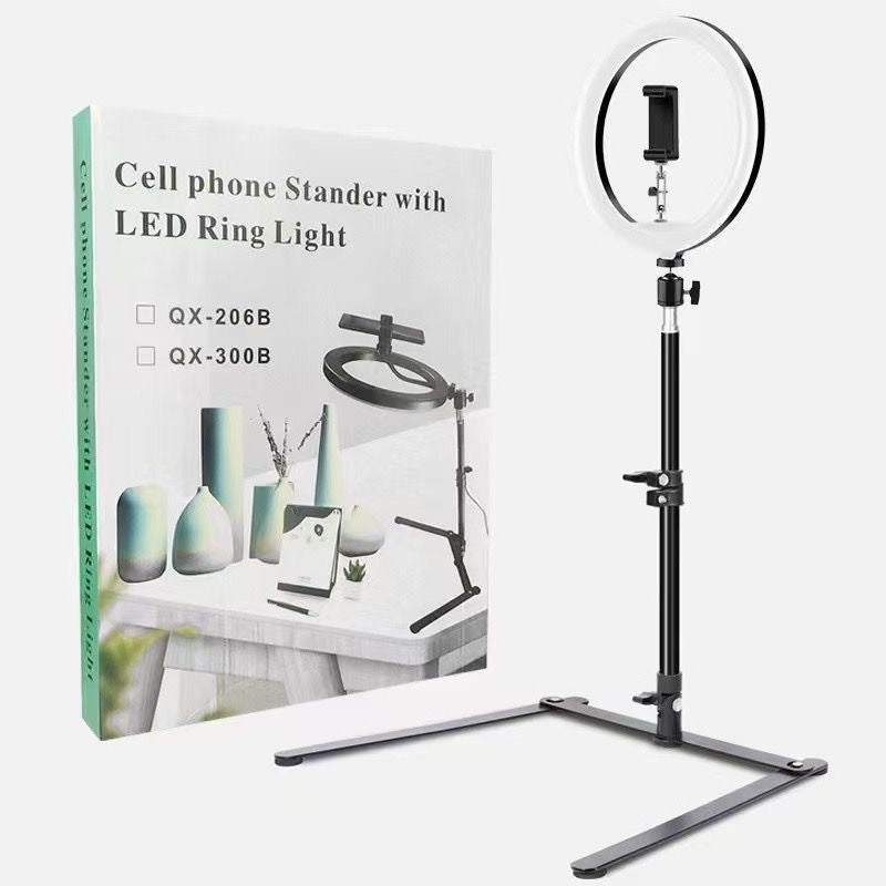 Cell Phone Stand with LED Ring Light