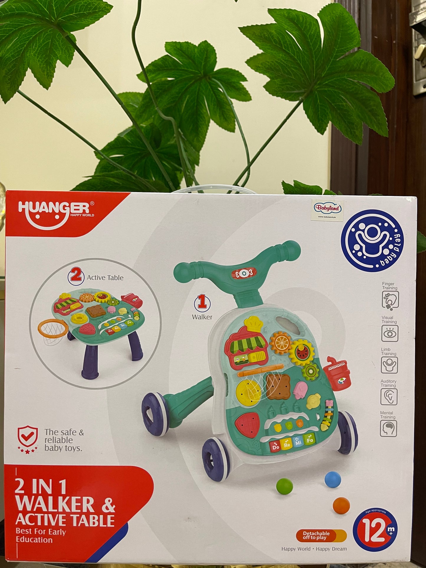 2-in-1 Baby Walker & Activity Table – Educational Toy (12M+)