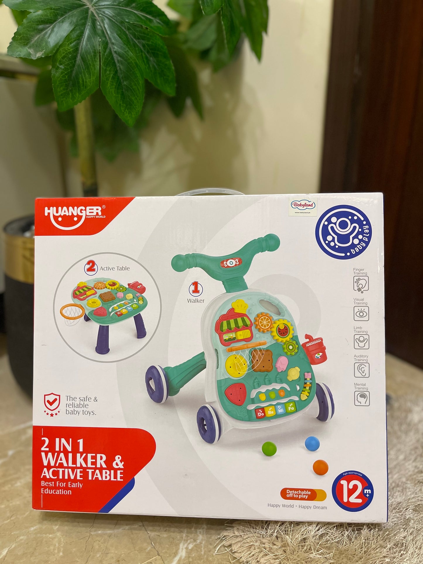 2-in-1 Baby Walker & Activity Table – Educational Toy (12M+)