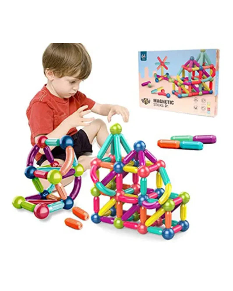 Magnetic Construction Set – Colorful Rods & Balls Building Toy for Kids