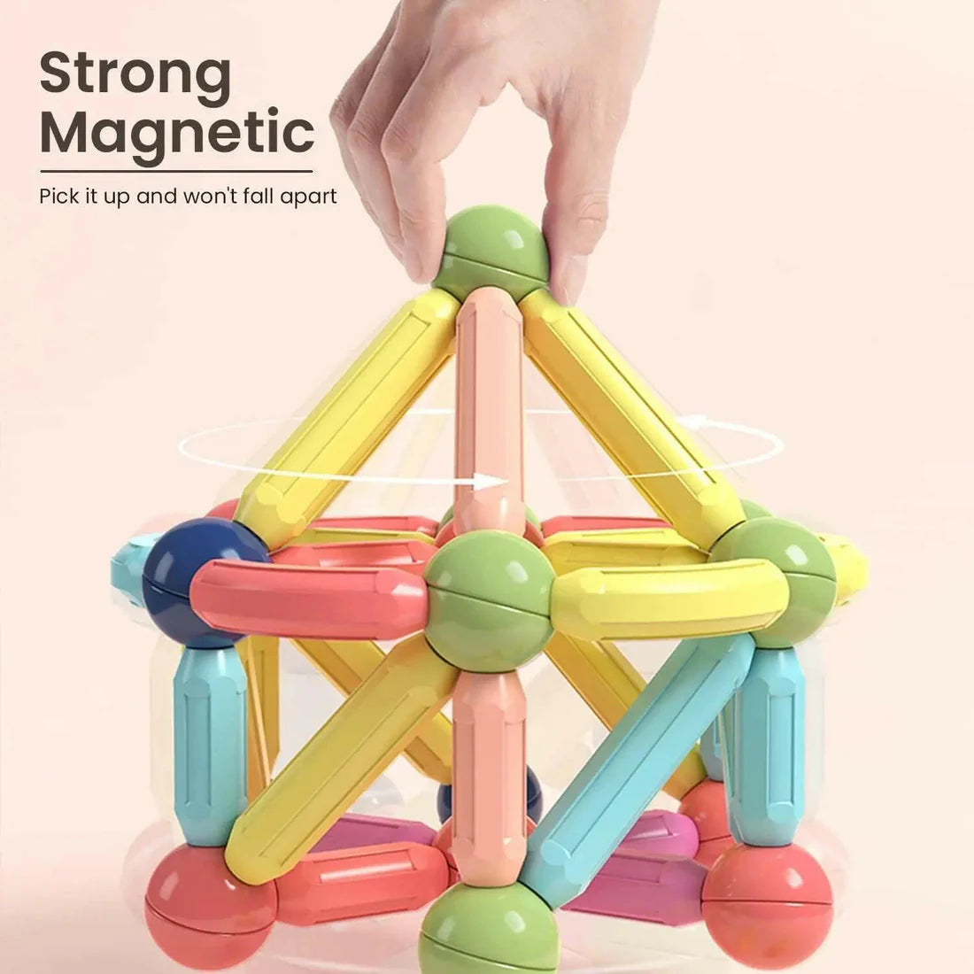 Magnetic Construction Set – Colorful Rods & Balls Building Toy for Kids