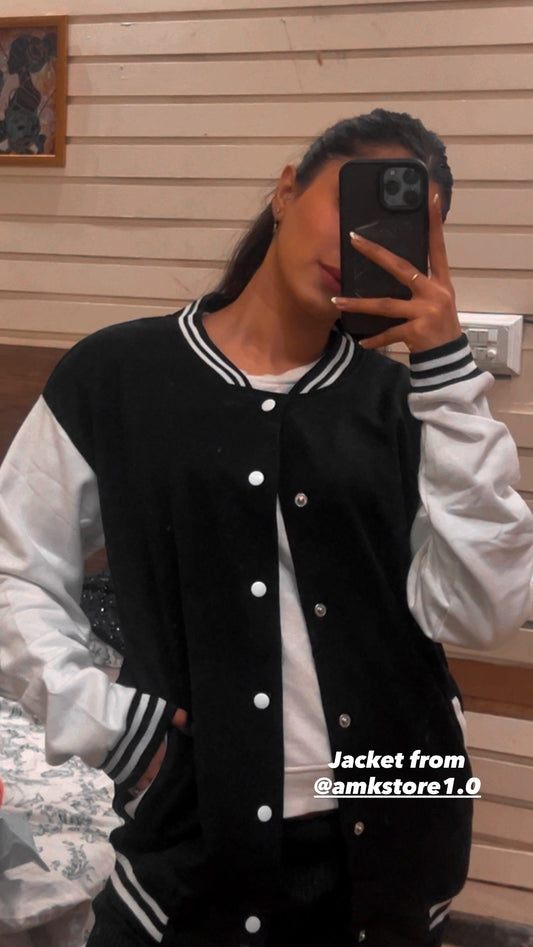 Varsity Jacket- Black