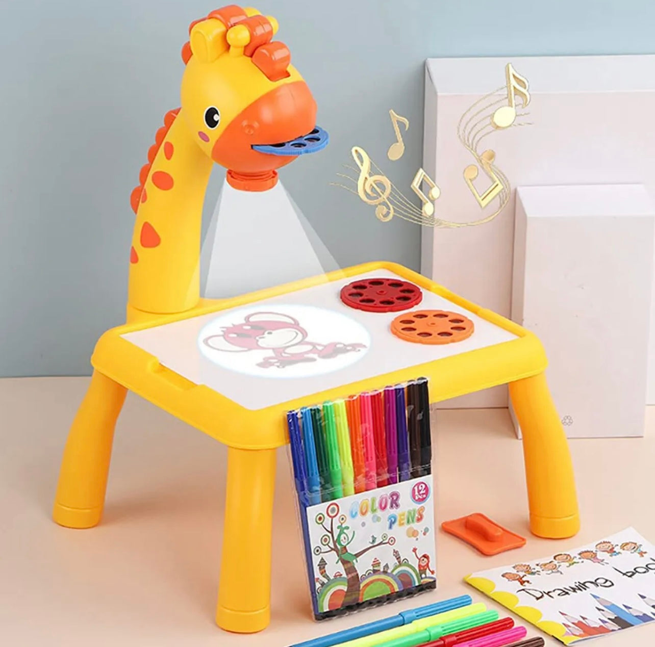 Educational Projector Drawing Table Yellow