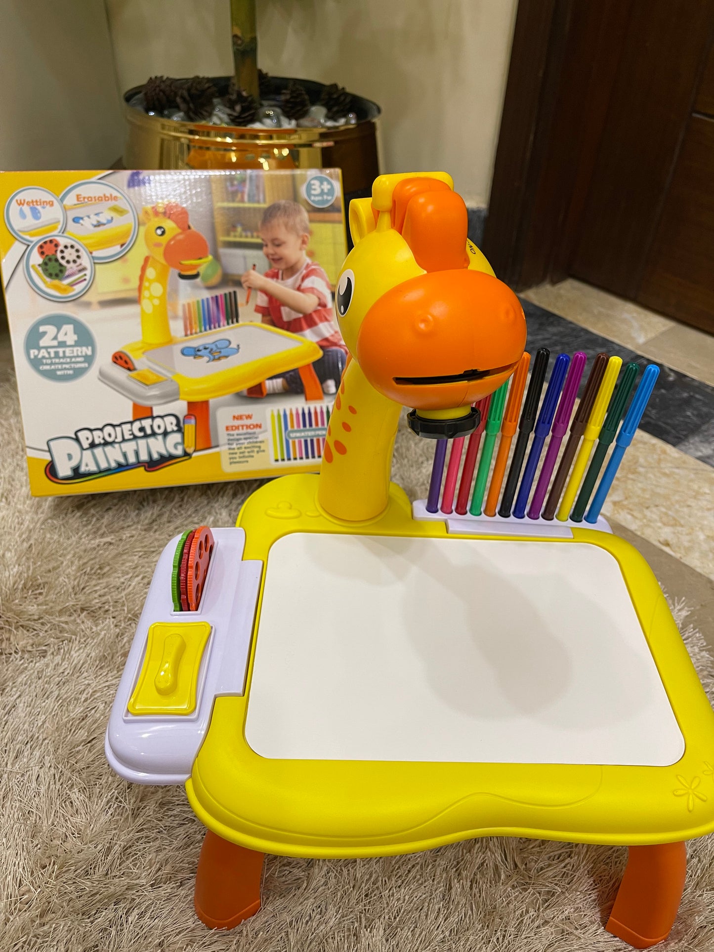 Educational Projector Drawing Table Yellow