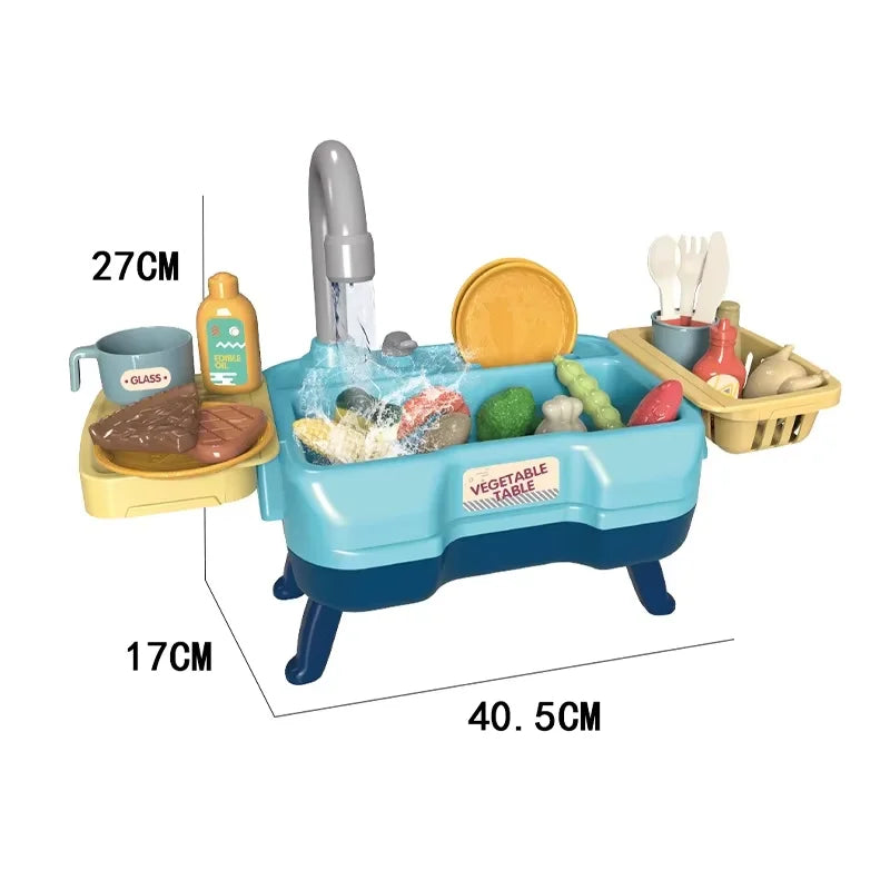 Electric Dishwasher Sink Kitchen Set-Blue