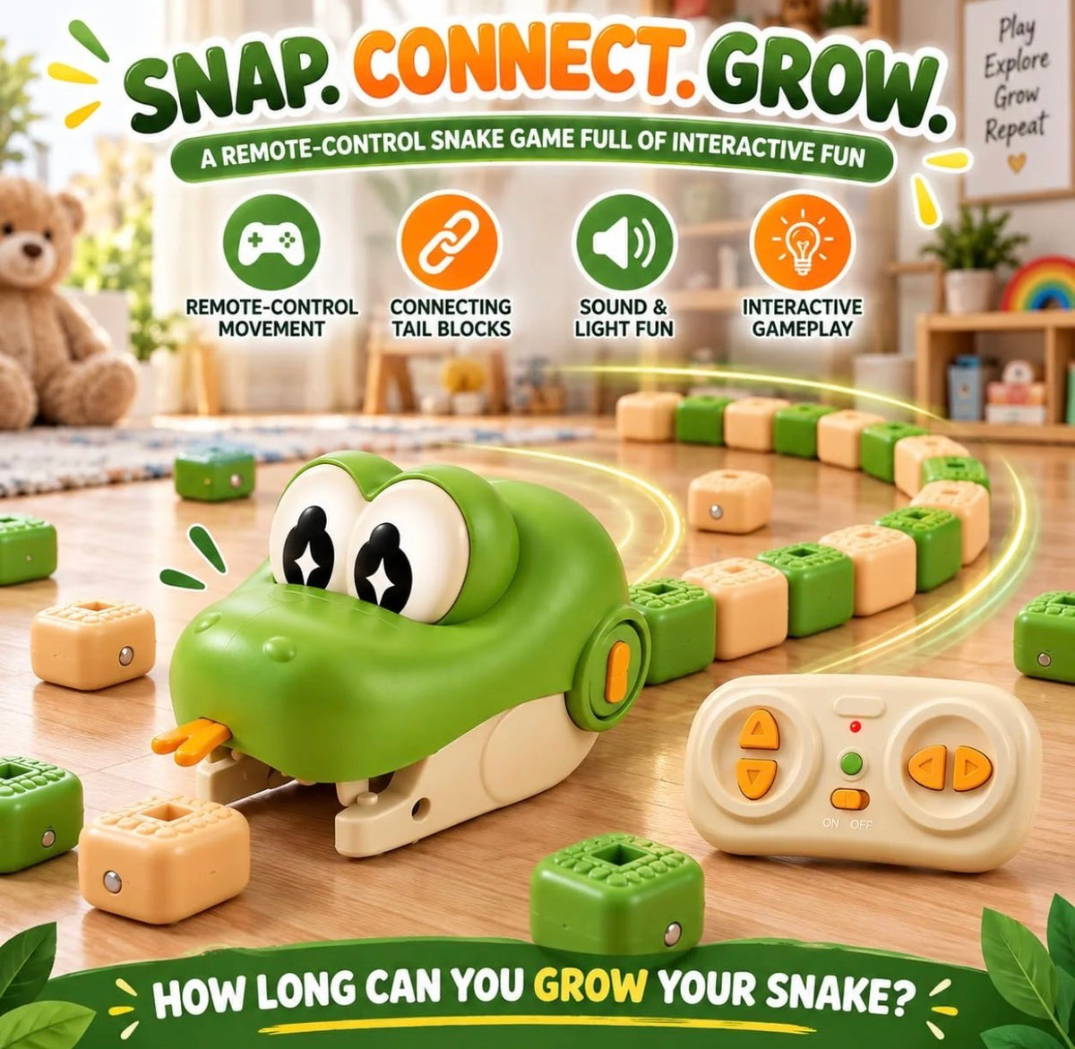 Remote Control Snake Toy For Kids