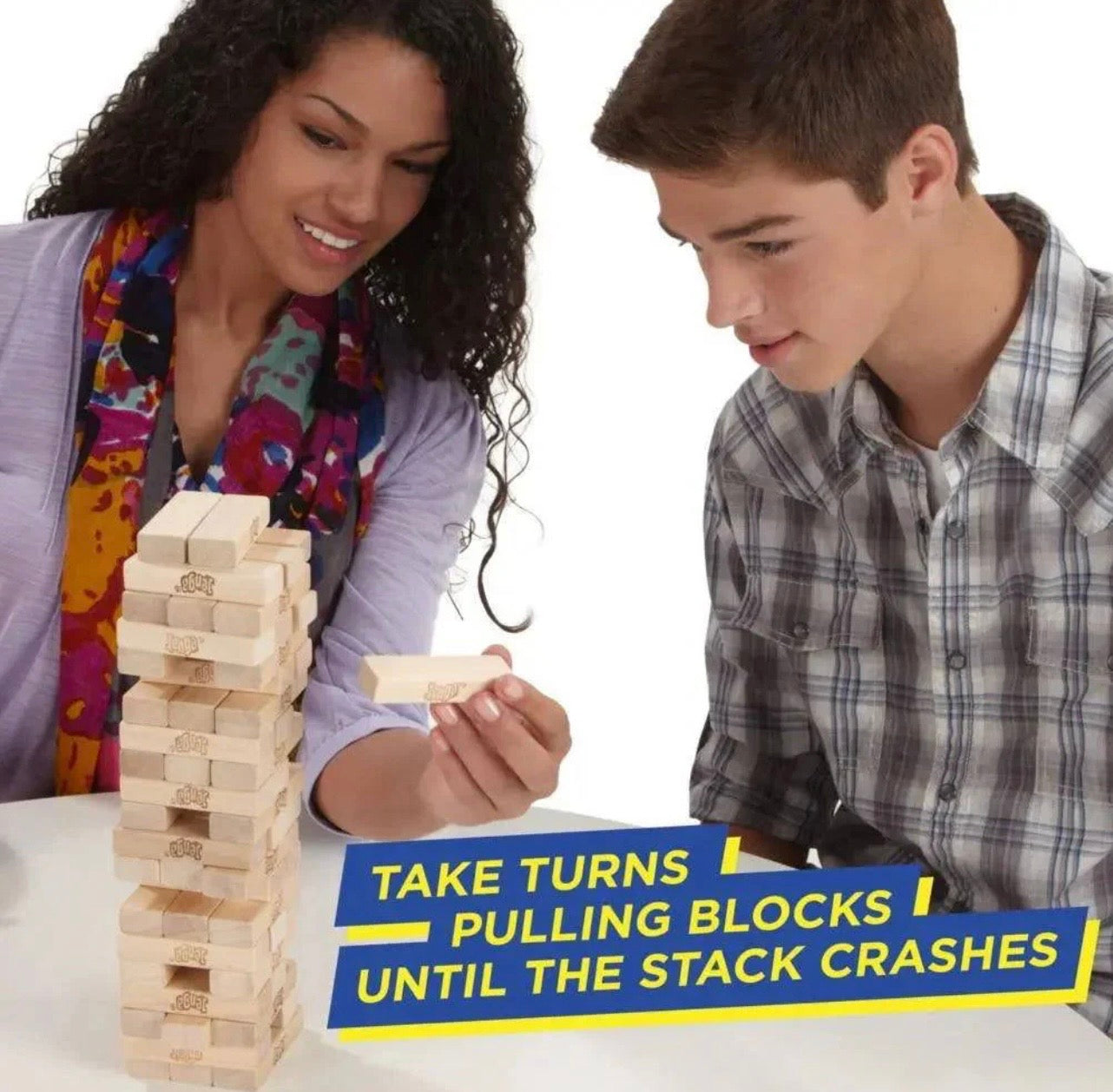 Jenga Classic Game With Hardwood Blocks