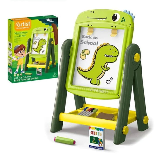Art Easel Dual Sided Magnetic Drawing Board- Green
