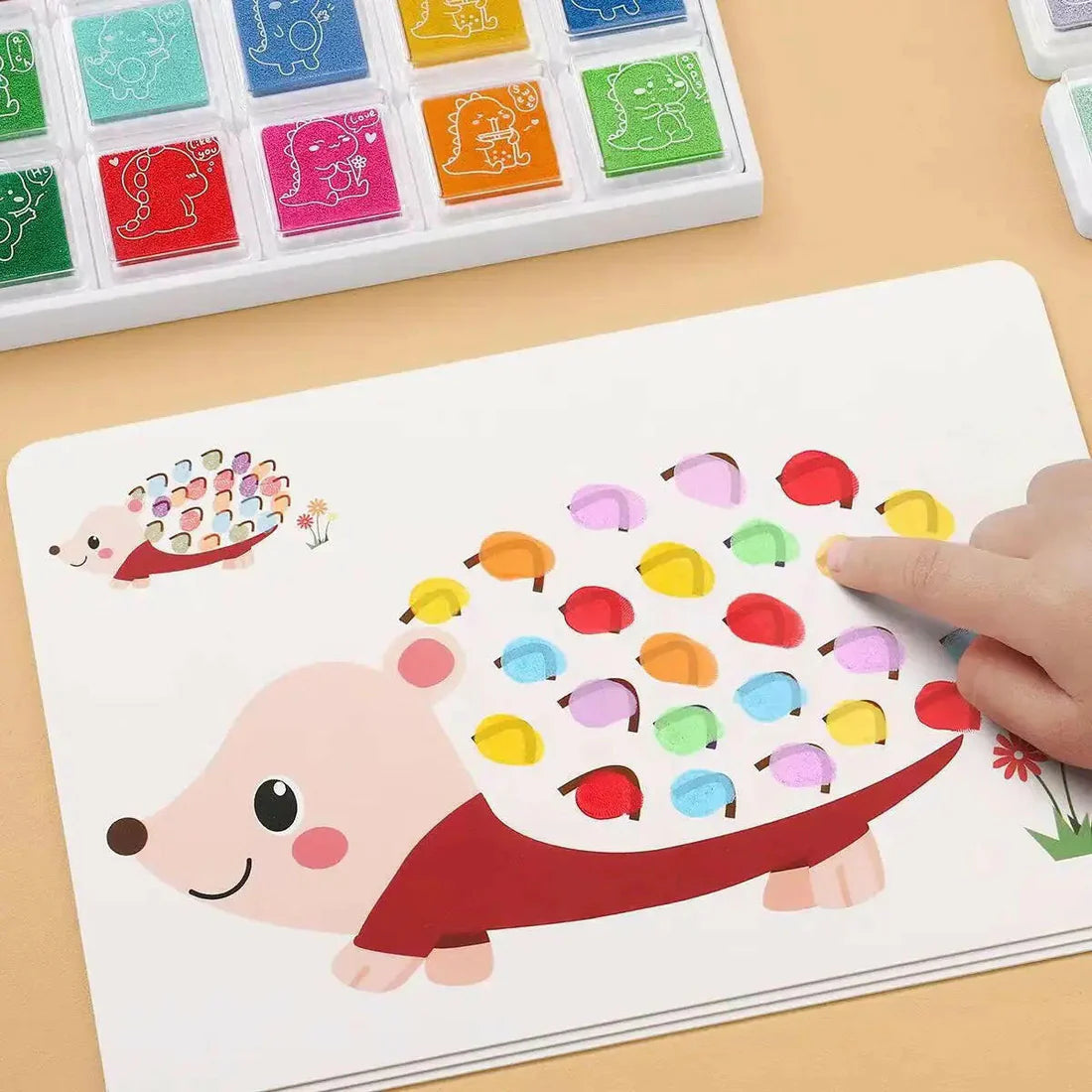 Creative Finger Painting Book for Toddlers – Doodle & Color - 24 colors with 32 cards