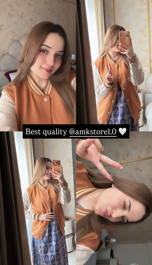 Varsity Jacket- Brown