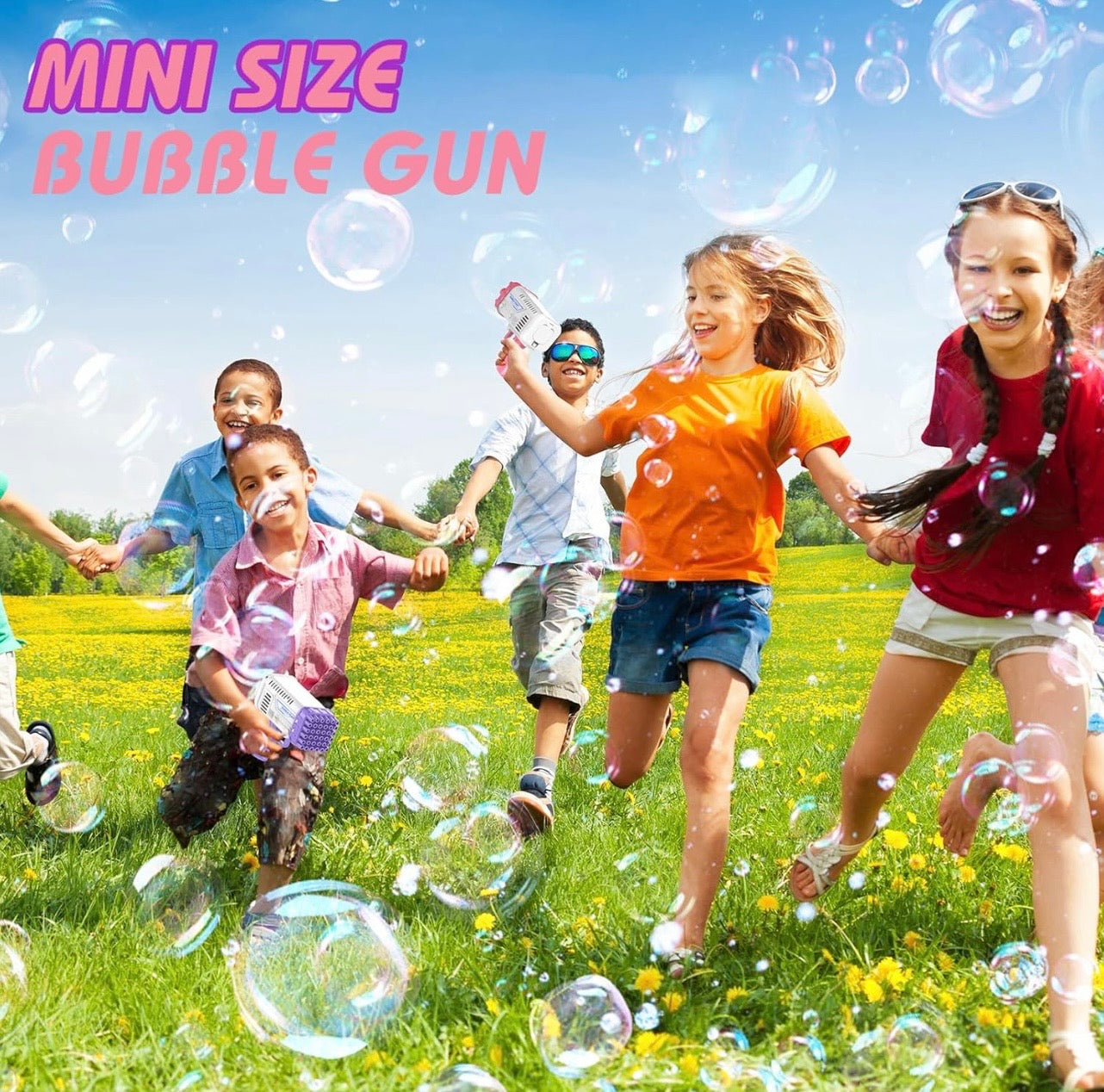 Bubble Machine Gun 36 Holes Blaster For Kids