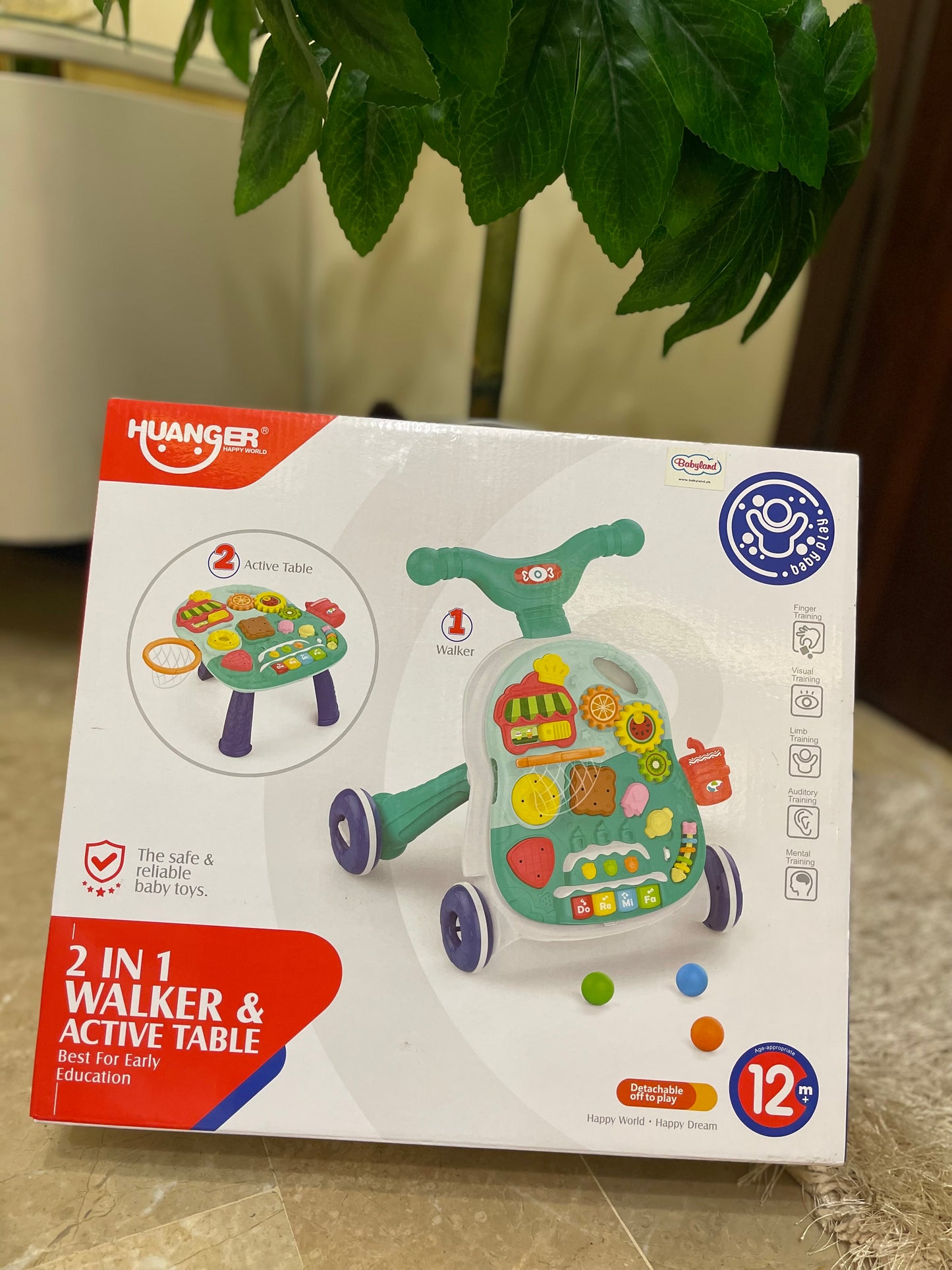 2-in-1 Baby Walker & Activity Table – Educational Toy (12M+)