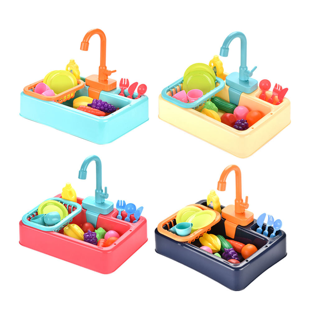 Electric Dishwasher Sink Kitchen Set-Pink