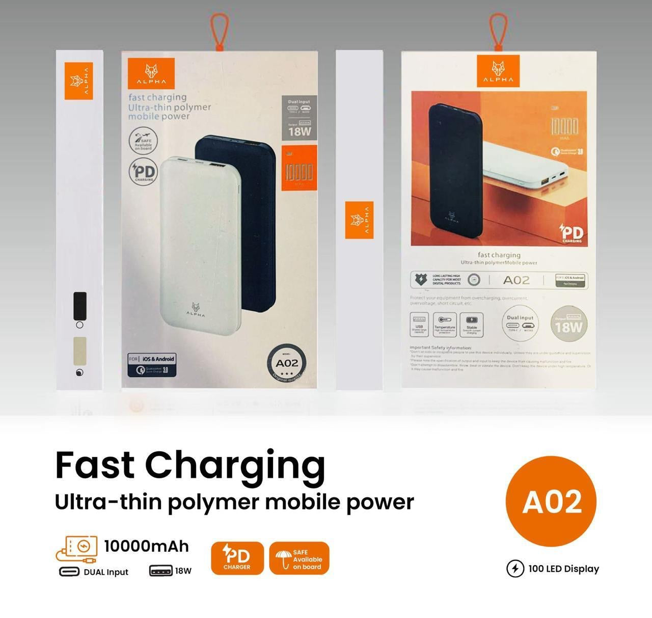 Alpha Power Bank with Fast Charging