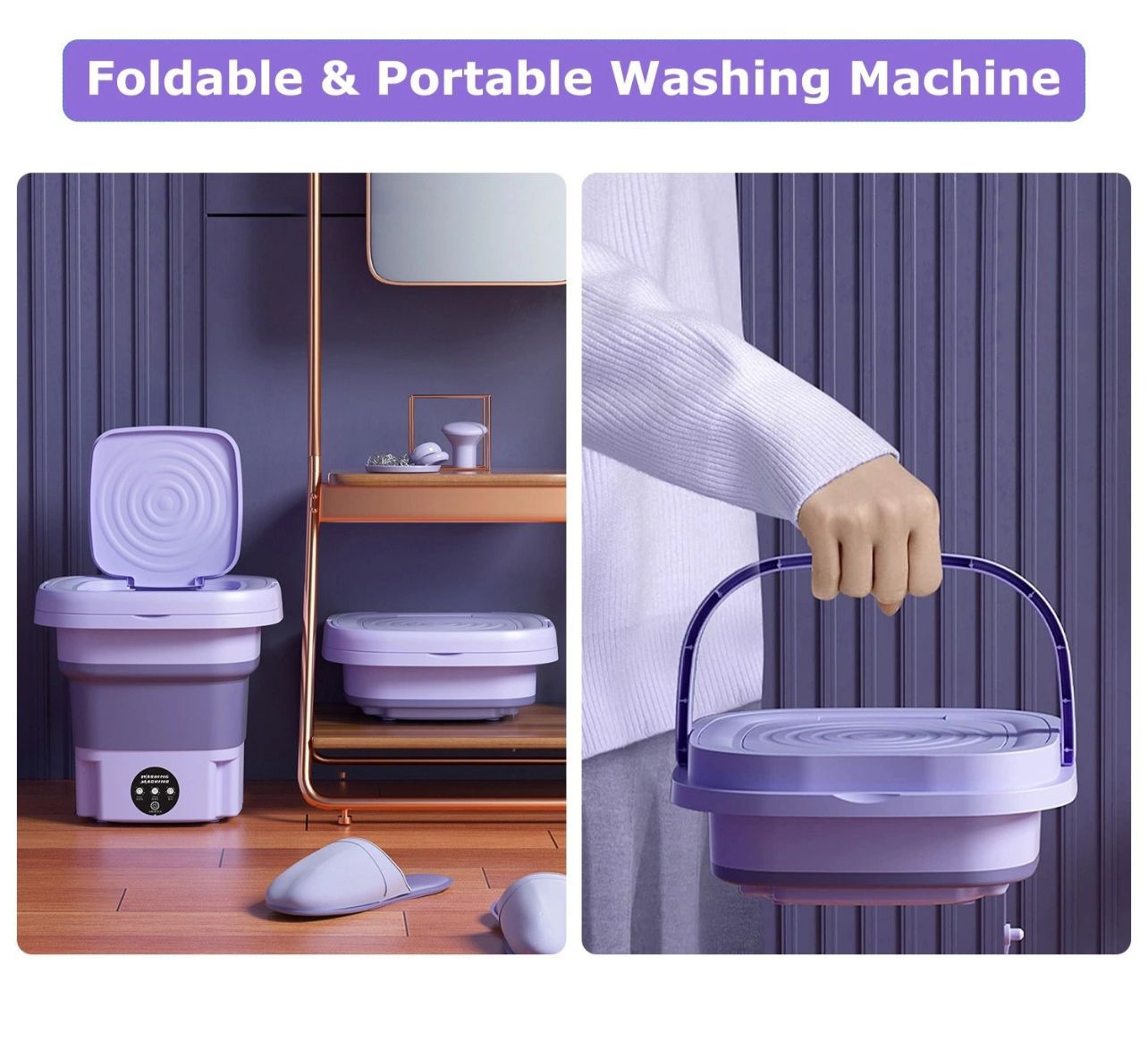 Mini Portable Washine Machine Purple