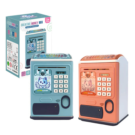 Electronic ATM Piggy Bank for Kids with Fingerprint & Password