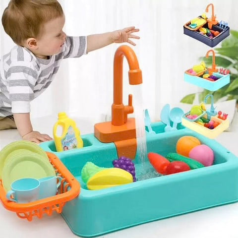 Electric Dishwasher Sink Kitchen Set- Green