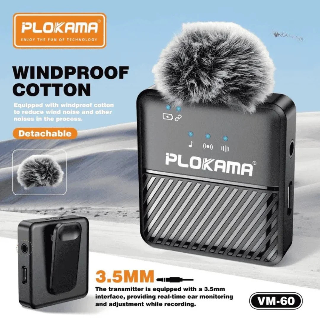 Plokama Wireless Lavalier Microphone- Vm60