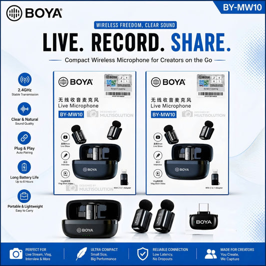 Boya BY-MW10 Wireless Live Microphone