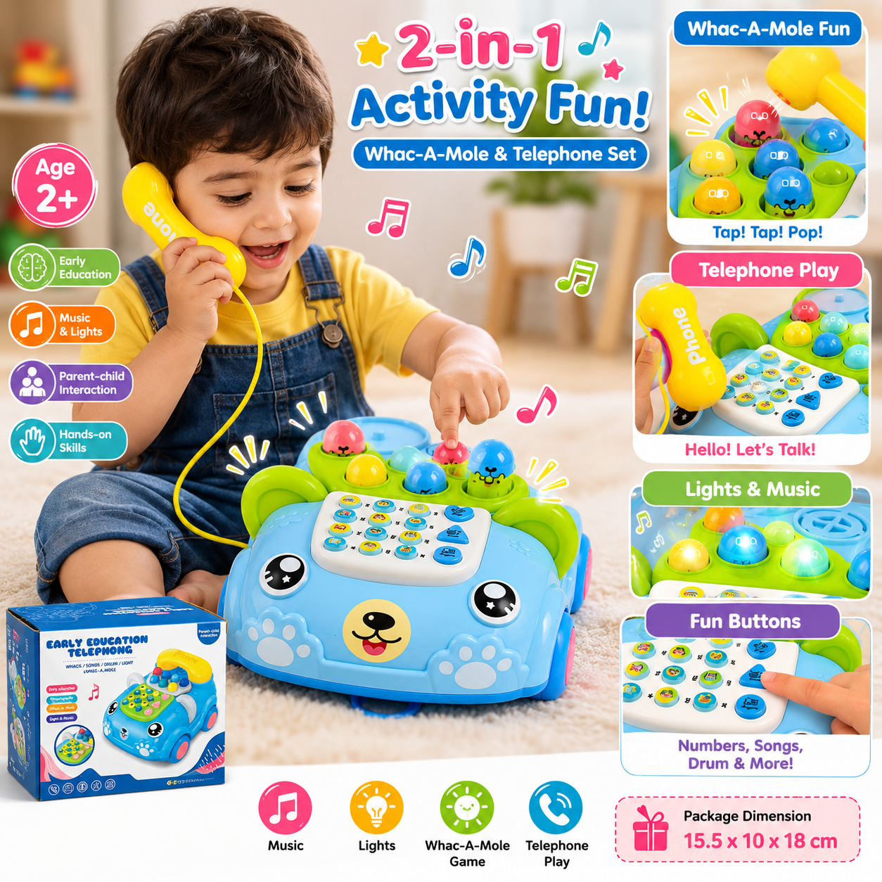 Early Education Musical Telephone Multifunctional Toy