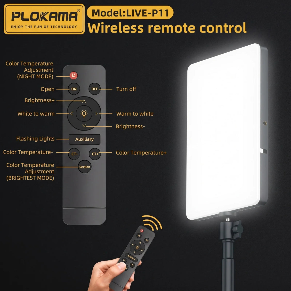 Plokama Professional Photography/Videography LED Fill Lights - P11