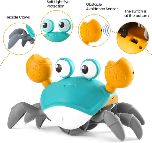 Electric Crawling Crab Toy With Lights & Music for Kids