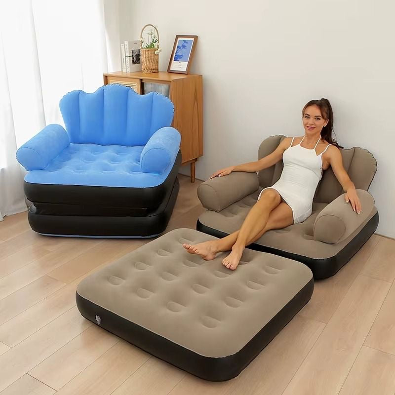 Modern UAE Fabric Inflatable Lazy Sofa Chair Comfortable Air Cushion Mattress Relaxation Water Park Suitable Inflatable Air