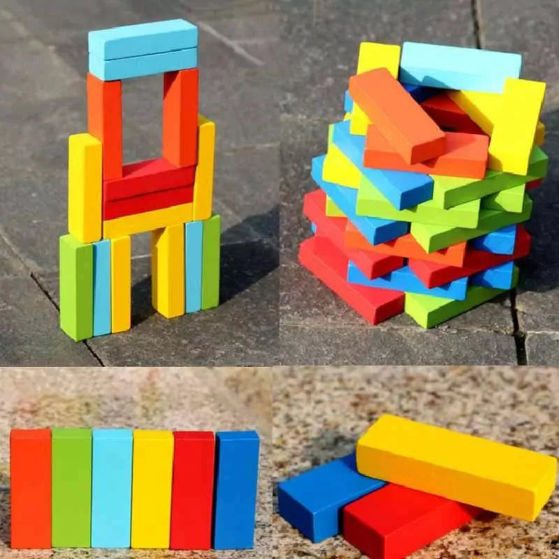 Wooden Colorful Jenga