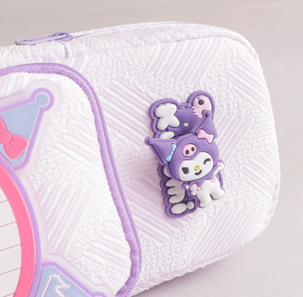 Kuromi Piano Design Pencil Case – Lilac Multi-Compartment Stationery Organizer