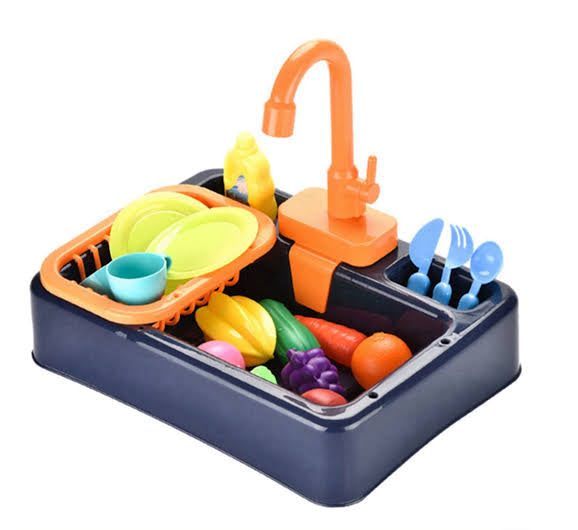 Electric Dishwasher Sink Kitchen Set-Dark Blue