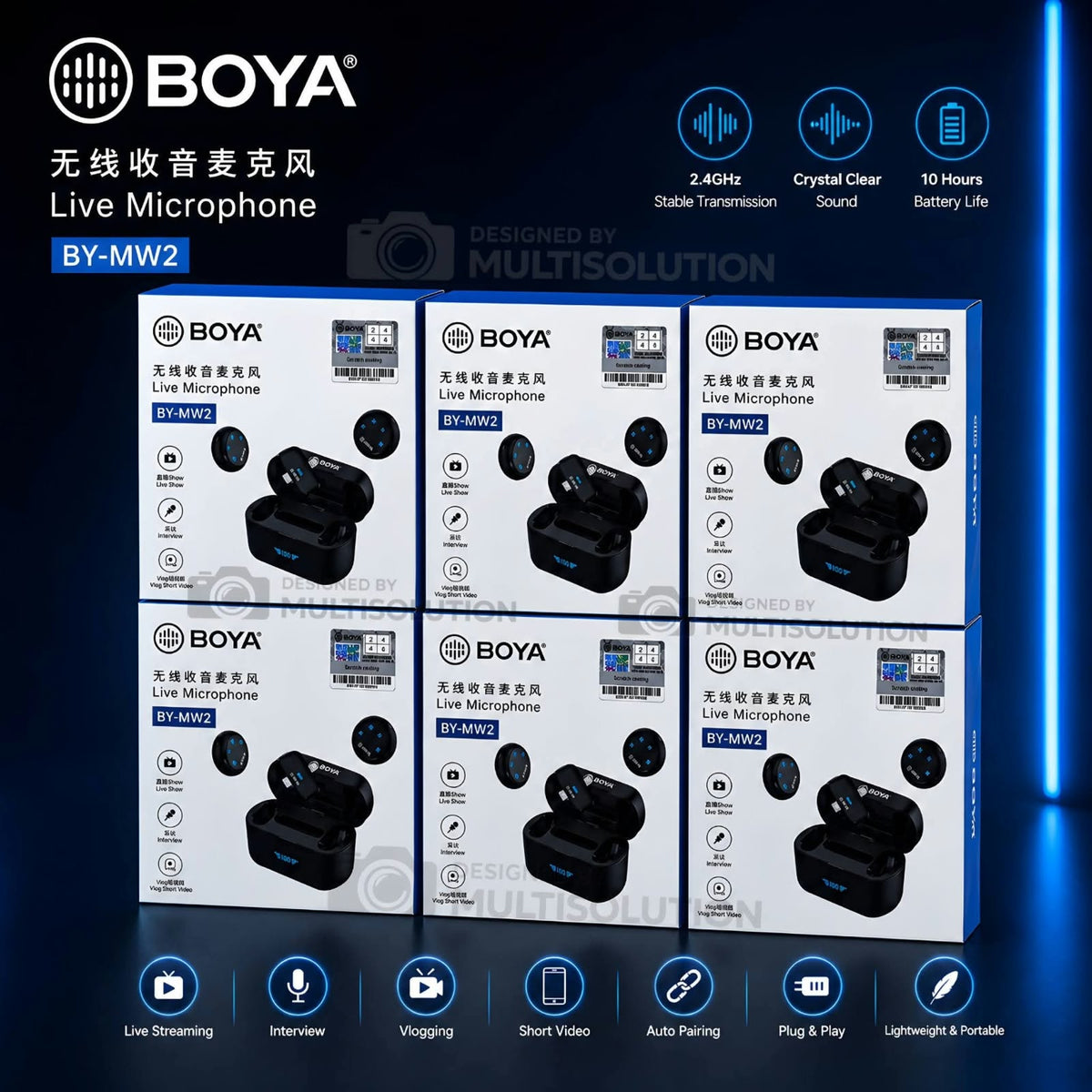 Boya BY-MW2 Wireless Live Microphone