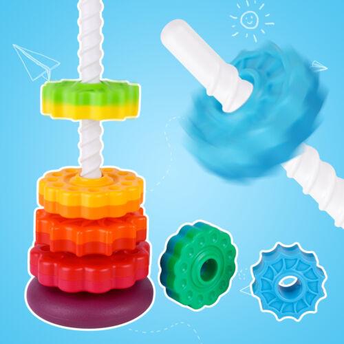 Rainbow Stacking Tower Spinning Wheel Toy