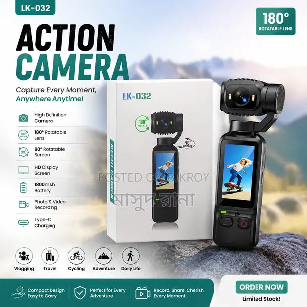 LK-032 HANDHELD VLOG ACTION CAMERA