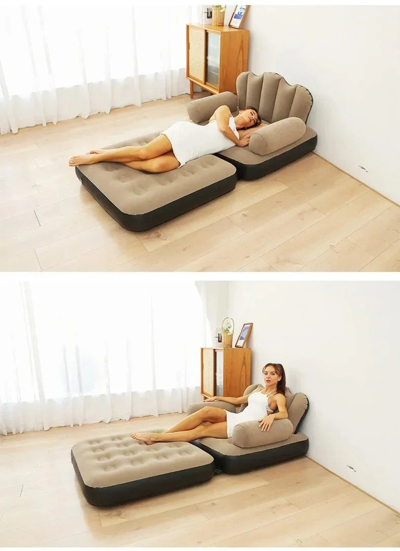 Modern UAE Fabric Inflatable Lazy Sofa Chair Comfortable Air Cushion Mattress Relaxation Water Park Suitable Inflatable Air