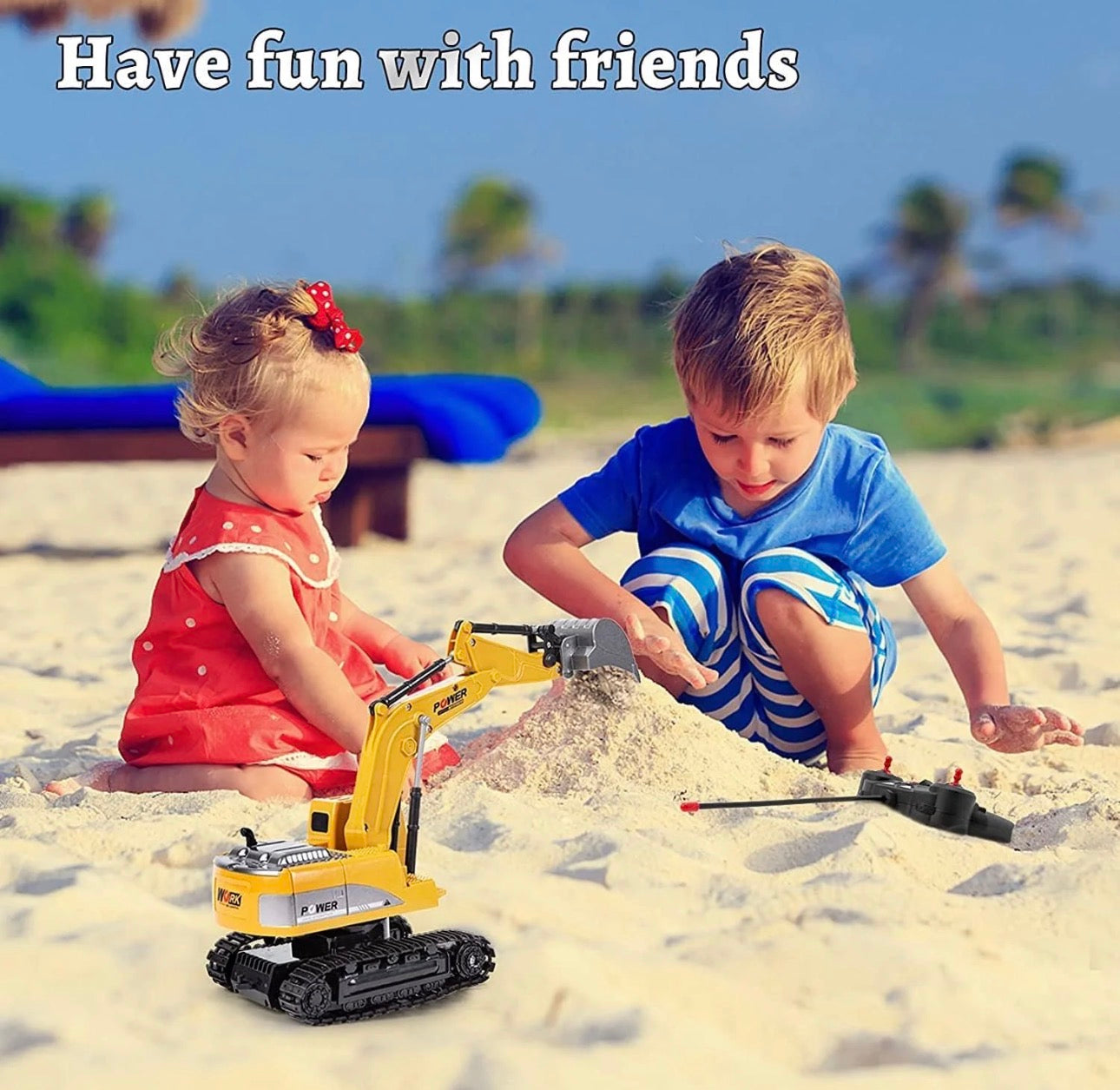 Remote Control Excavator Toy For Kids