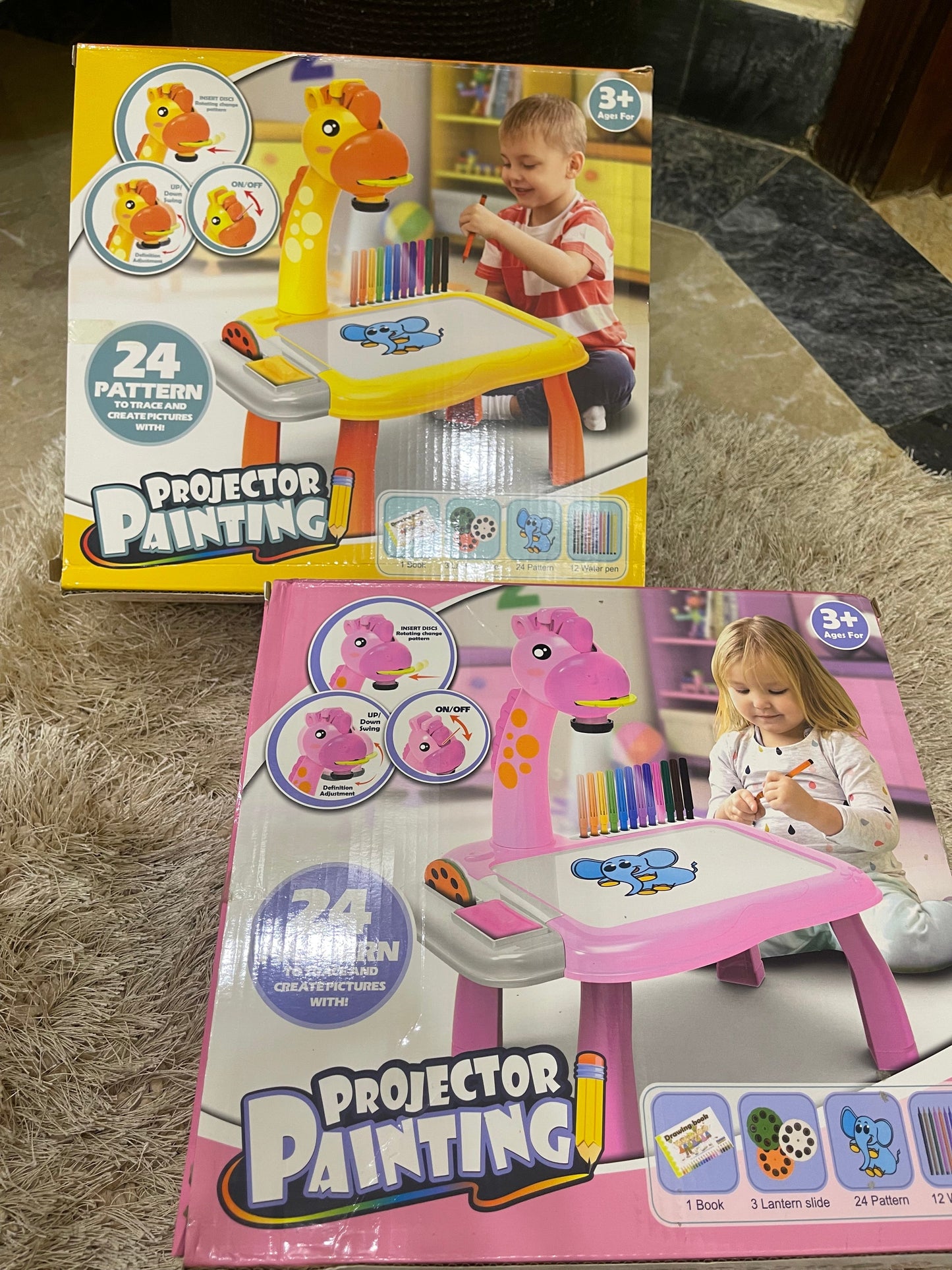 Educational Projector Drawing Table Yellow