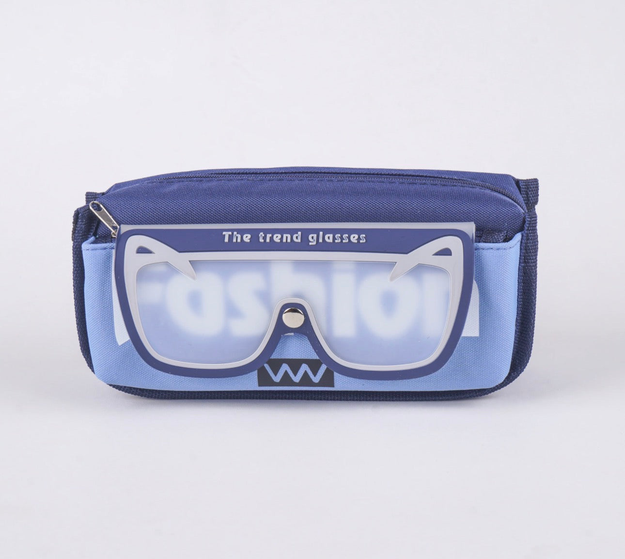 Navy Blue Glasses Design Pencil Case