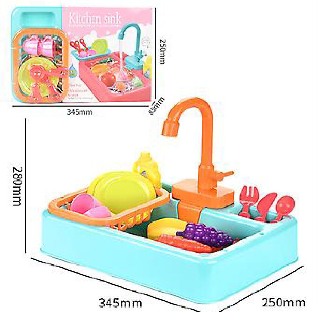 Electric Dishwasher Sink Kitchen Set- Green