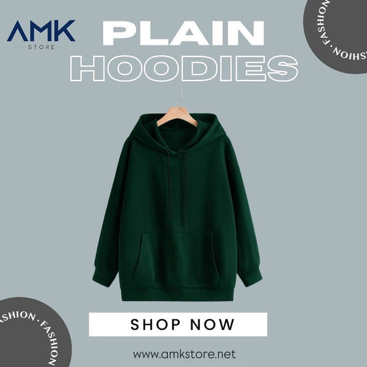 Plain Hoodies -Bottle Green