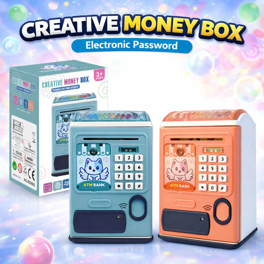 Electronic ATM Piggy Bank for Kids with Fingerprint & Password