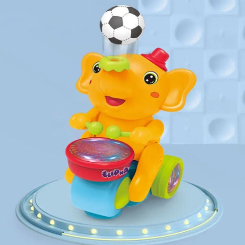 Battery Operated Elephant Toy with Light and Sound for Kids