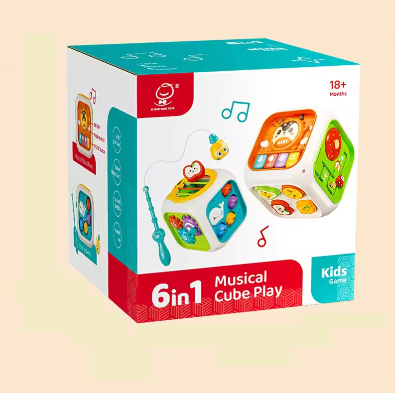 6- in-1 Enlightenment Cube Play Educational Toy