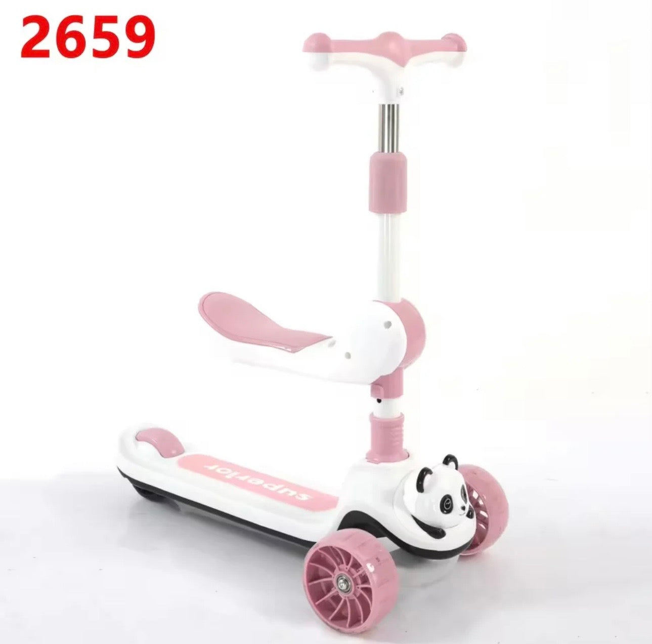 Baby Kids Scooty Wheel Outdoor 3 Wheels 2 In 1 Kick And Foot Scooty