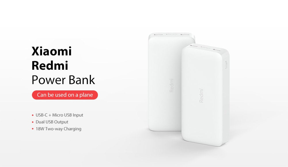 Redmi 20,000 mAh Fast Charging Powerbank - white