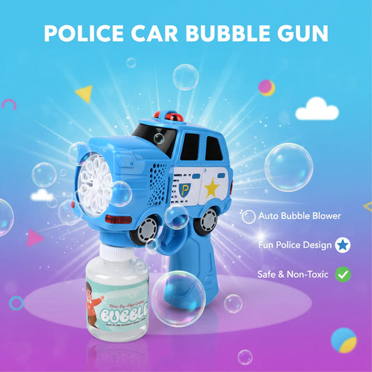 Police Car Bubble Gun Toy for Kids