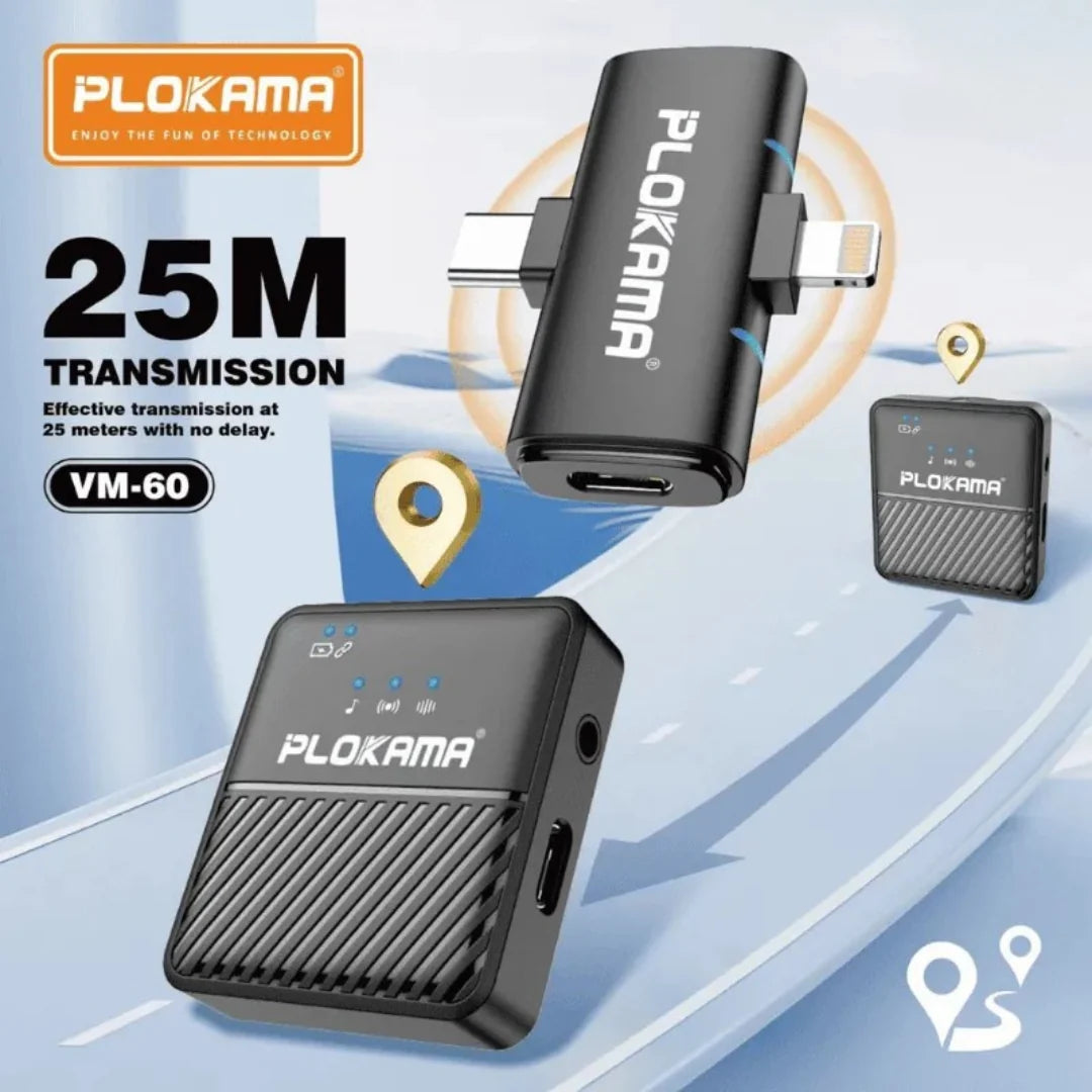 Plokama Wireless Lavalier Microphone- Vm60