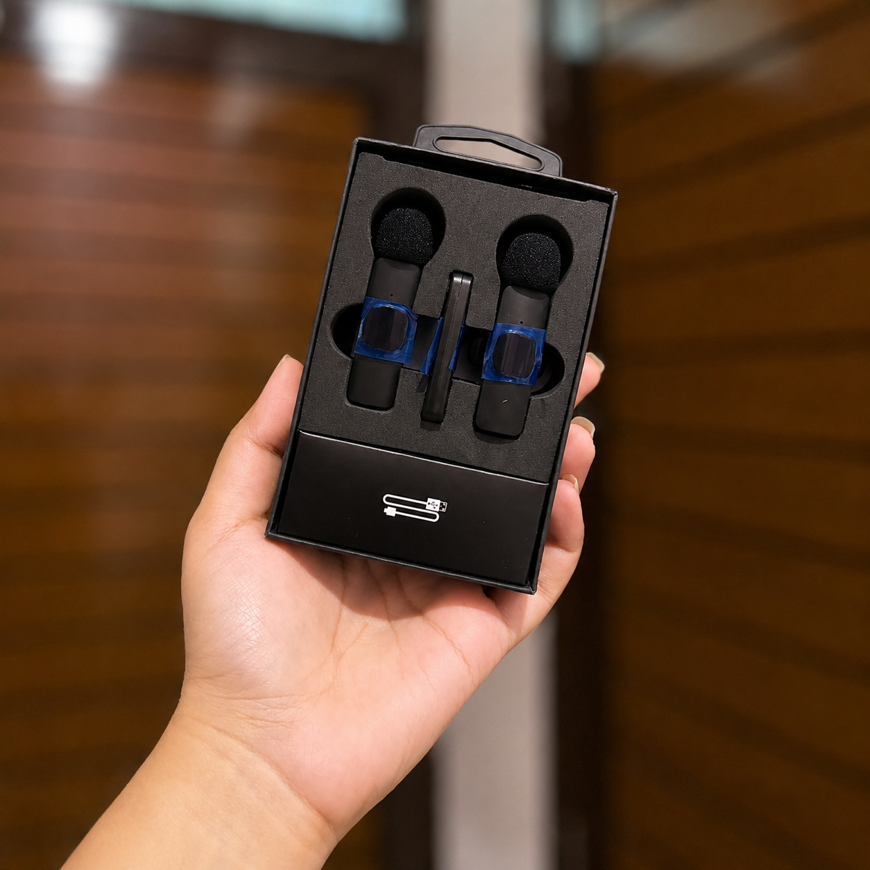 K9 Dual Wireless Lavalier Collar Microphones C-Type