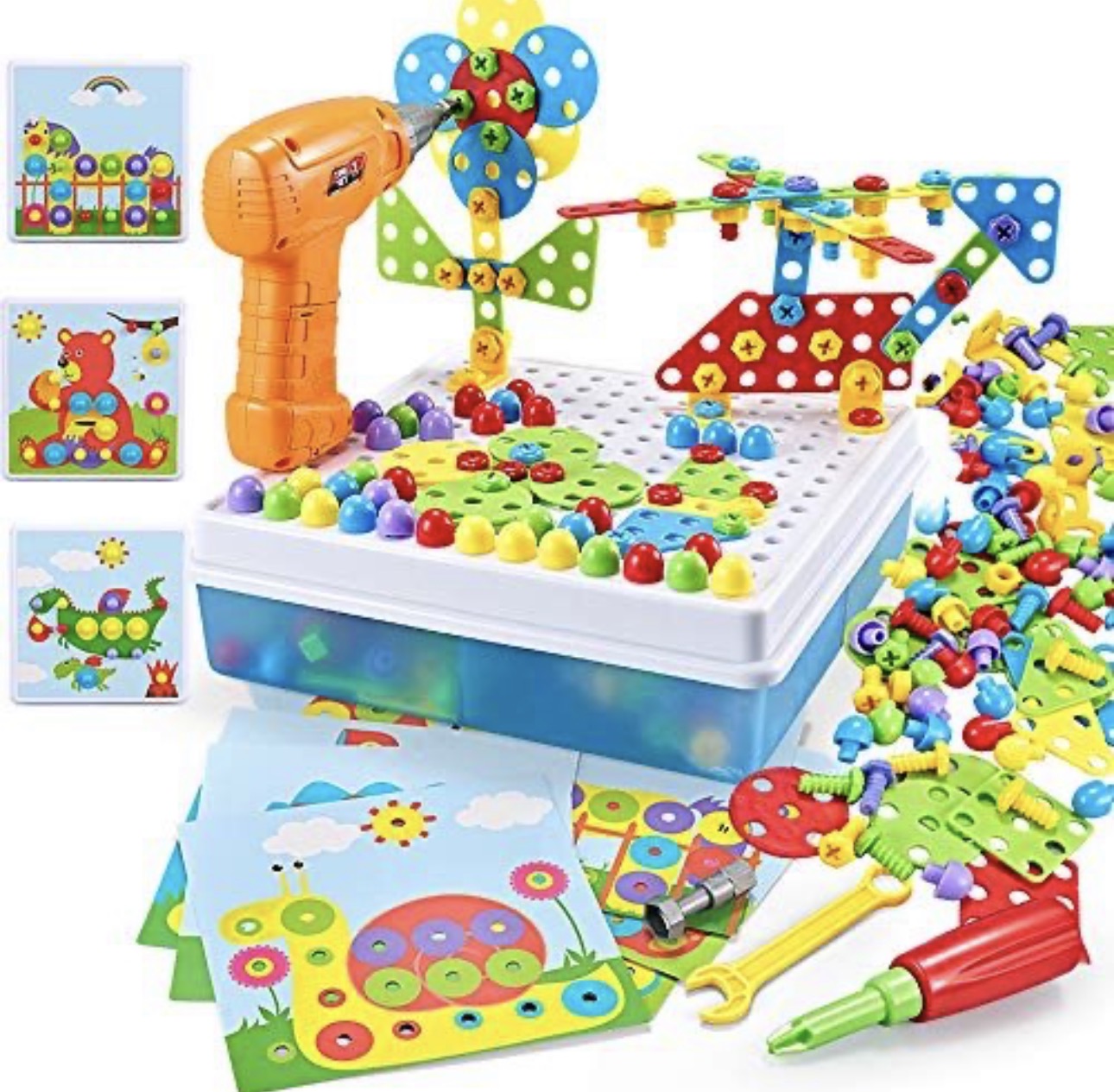 Kids Pretend Play Tools Set With Electric Drill